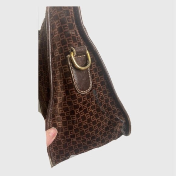 Vintage ✨Gucci✨ Brown Suede Logo Ophidia Shopper Tote - Picture 4 of 9